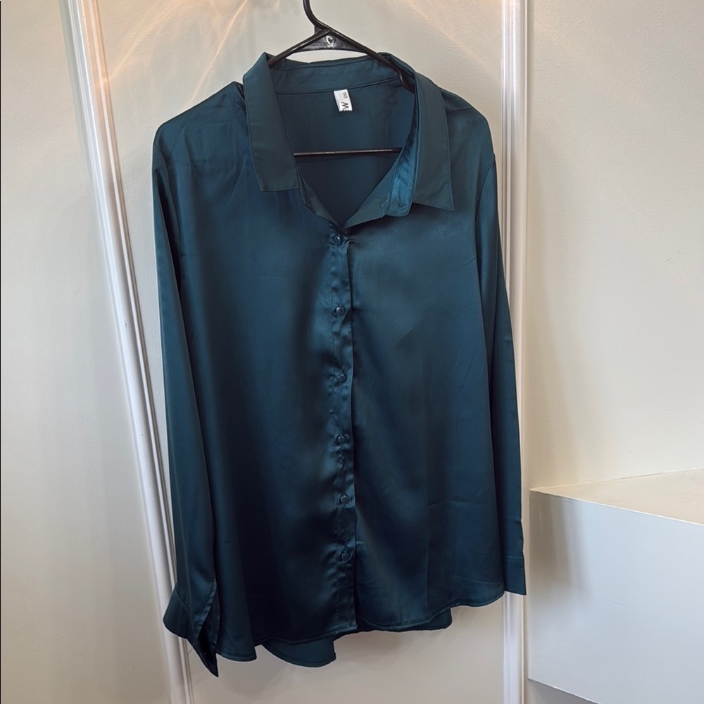 Chic Teal Women's Blazer - Picture 2 of 5